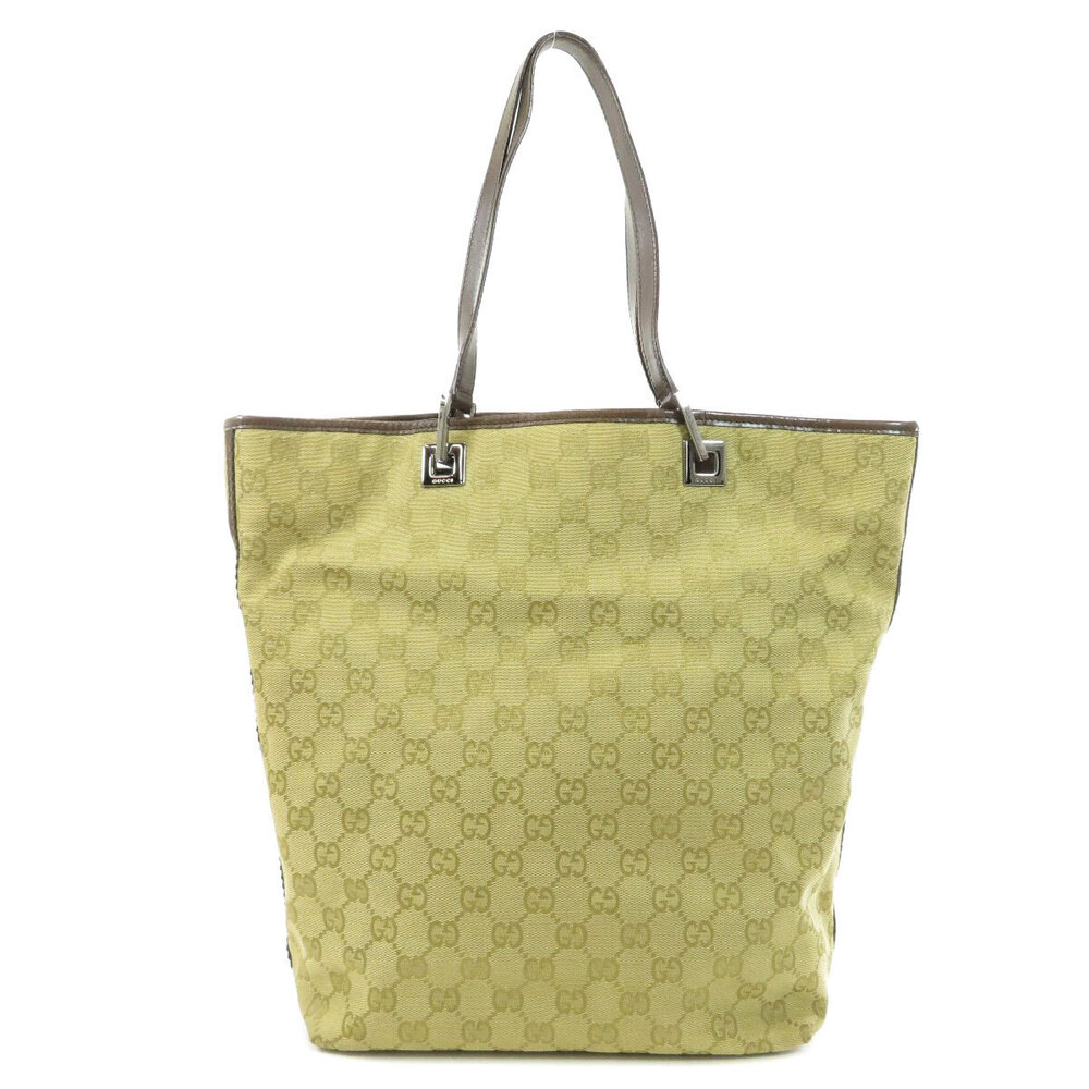 Gucci Bag GG Tan Tote brown beige monogram canvas leather